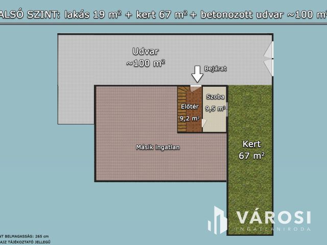 Eladó 4 szobás lakás, kertkapcsolattal