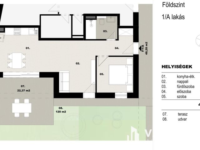 Debrecen Belvárosi Nagy Teraszos, Új Lakás, Saját, Kerttel!