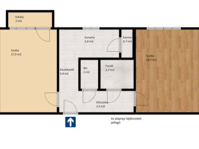 Napfényes 2 szobás  felújított a Tiszánál