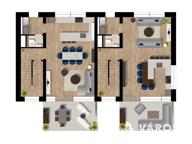 Új lakóparkban, exkluzív belső kétszintes ikerházi lakás
