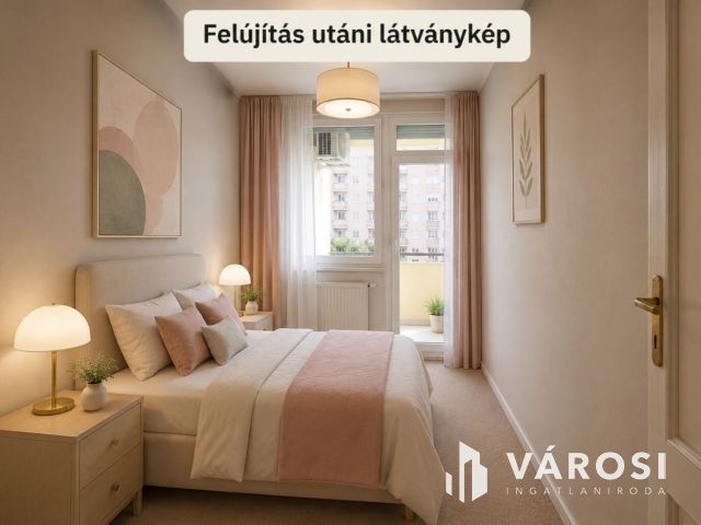 Erkélyes, világos lakás felújítási lehetőséggel Angyalföldön